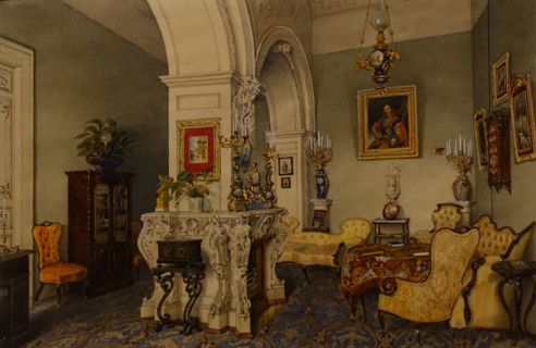 Interior of the Living Room in the Pashkovs House on the Fontanka River Embankment in Saint Petersburg.