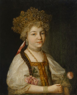 Grand Duchess Alexandra Pavlovna in Russian costume.