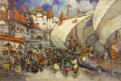 Set design for the opera ""Sadko"" by Rimsky-Korsakov.