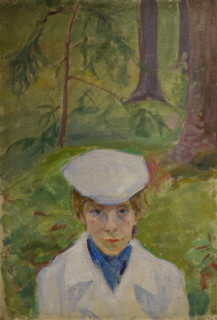 Elena Guro, the artist's wife.