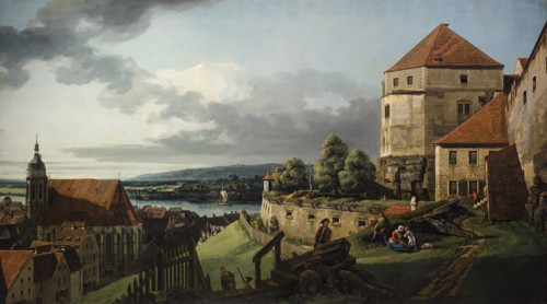 View of Pirna and the Fortress of Sonnenstein.