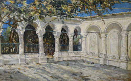 The grape yard of the Karaite kenassas in Yevpatoria.