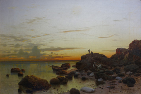 Fishermen on the seashore.