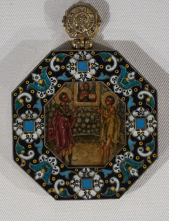 Panagia. Icon of the Righteous Procopius and Blessed John of Ustyug.