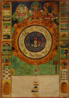 Tanka icon depicting the tsipakho diagram of good wishes.