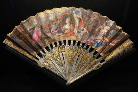 Fan with painting the ""Apotheosis of Catherine the Great"".