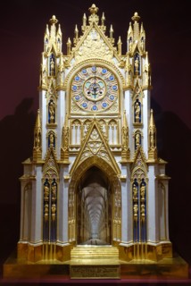 Gothic clock Rouen Cathedral.