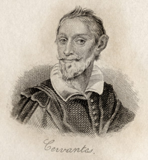 Miguel Saavedra de Cervantes,1547-1616. Spanish writer. Engraved by J.W.Cook.