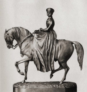 Silver statuette of Queen Victoria