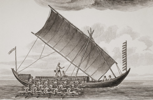 A Caracore from Borneo. From a print dated 1820 engraved by Milton after W. Anderson.