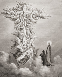 Illustration for Paradiso by Dante Alighieri.  Canto XIV lines 96 and 97 by Gustave Dore