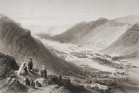 Valley of Sichem and Nablous from Mount Gerizim