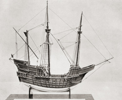 Model of a fifteenth century Portuguese Carrack.