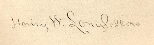 Signature of Henry Wadsworth Longfellow