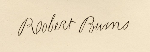Signature of Robert Burns