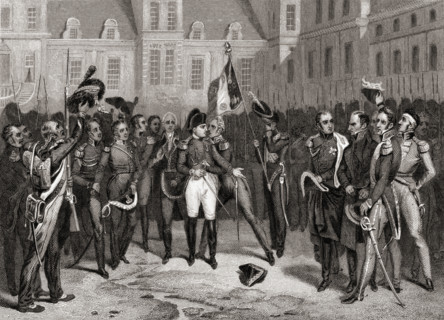 Goodbye at Fontainbleau.  Napoleon Bonaparte