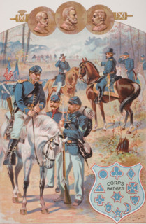 Federal uniforms during the American Civil War 1861 to 1865. Artist H.A. Ogden.
