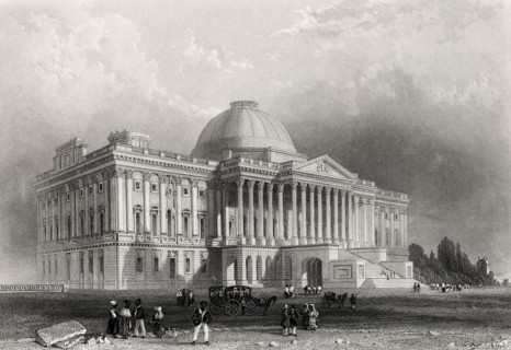 Principal front of the Capitol building Washington