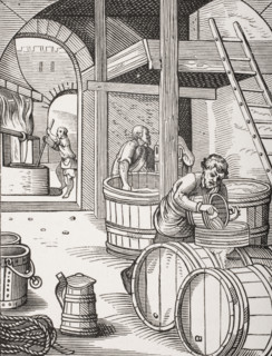 The Brewer. 19th century copy of picture designed and engraved in 16th century by Jost Amman.