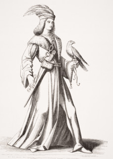 A 15th century noble   After an illustration in Costumes from the Tenth to the Sixteenth Century by Bonnart.