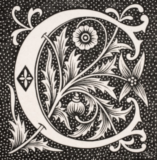 Decorative capital letter C.
