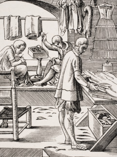 Tailor. 19th century reproduction of 16th century woodcut by Jost Amman.