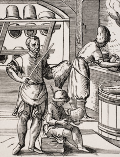Hatter. 19th century reproduction of 16th century woodcut by Jost Amman.