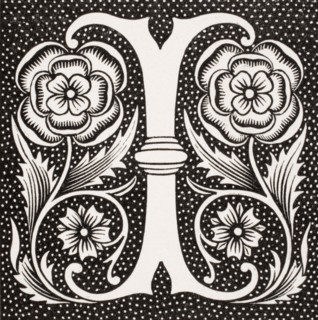 Decorative capital letter I.