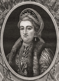 Catherine II (The Great) 1729-1796. German born Empress of Russia. From 'Histoire de la Revolution Francaise' by Louis Blanc.