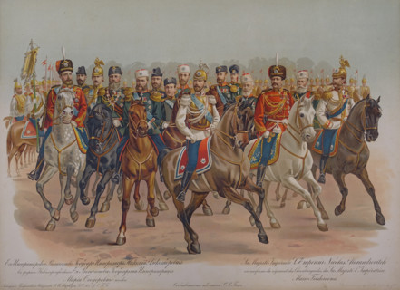 Nicholas II in the uniform of the Cavalry Guard Regiment.