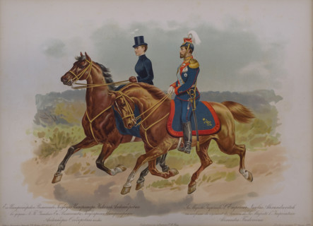 Nicholas II in the uniform of the Life Guards Uhlan Regiment of Her Majesty Empress Alexandra Feodorovna.