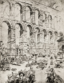 Aqueduct at Segovia. Segovia