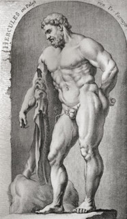 Hercules and the Golden Apples. Illustration from the book 'The International Library of Famous Literature'.  Published in London 1900. Volume XIII.