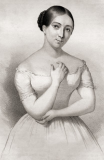 Giulia Grisi,1810-1869. Italian opera singer. 19th century lithograph by Em. Baerentzen & Co.From the book 'Figaro. Journal of Literature,Art and Music' by Georg Garstensen. Published 1841.