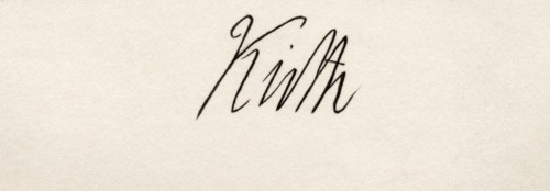 Signature of Lord Keith. Admiral George Keith Elphinstone