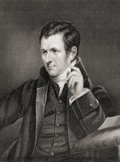 Signature of Sir Humphrey Davy,1778-1829. English chemist and inventor.  Inventor of the Davy lamp. President of the royal Society.  From the book “National Portrait Gallery Volume I” published 1830.