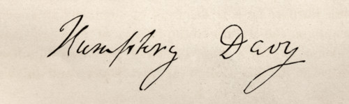 Signature of Sir Humphrey Davy