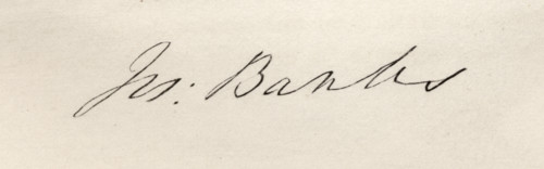 Signature of Sir Joseph Banks