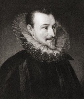 c.1552/3-1599.  English poet.  From the book “Gallery of Portraits” published London 1833.