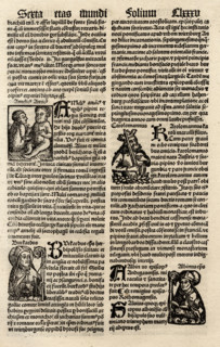 Original incunable leaf in Latin from “Hartmut Schedel:Liber Chronicorum” Printed by Schoensperger in 1497.