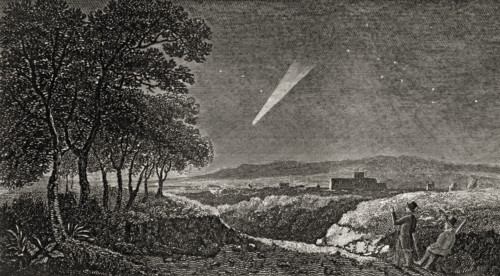 The Comet of 1811. As seen at daybreak the 15th October from Otterbourne Hill