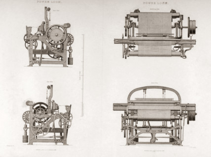 Four views of a Power Loom