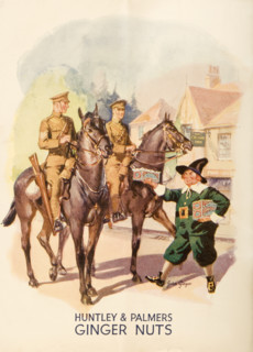 Advertisement for Huntley & Palmers Ginger Nut biscuits from 1935.