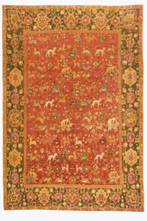 Ispahan animal rug from 16th century.