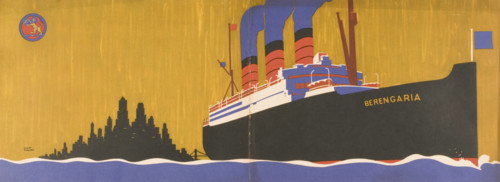 Cunard Line promotional brochure for 'Berengaria' circa 1930.