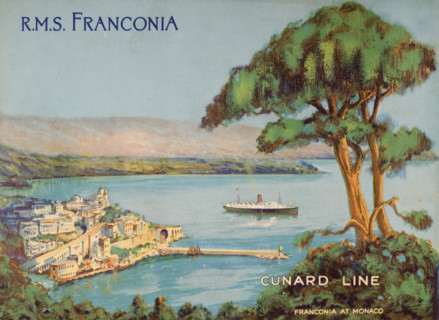 Cunard Line promotional brochure for the RMS 'Franconia' circa 1926-1930.