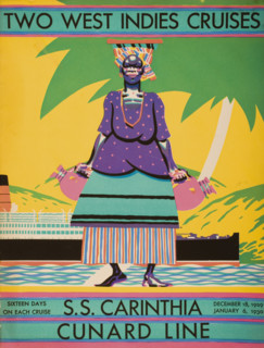 Cover of descriptive brochure for Cunard Line's 'Two West Indies Cruises' on board S.S.Carinthia. December 18