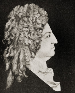 Louis XIV of France in 1796.  From the wax medallion by Benoist in the kings bedchamber Versailles.