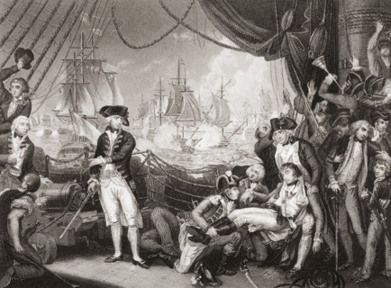 Scene on the deck of the Queen Charlotte