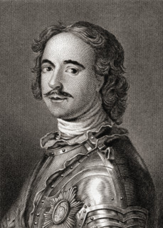 Peter the Great or Peter I 1672-1725. Tsar of Russia 1682-1725. 19th century print engraved by Edward F. Finden from the painting by Nattiere.